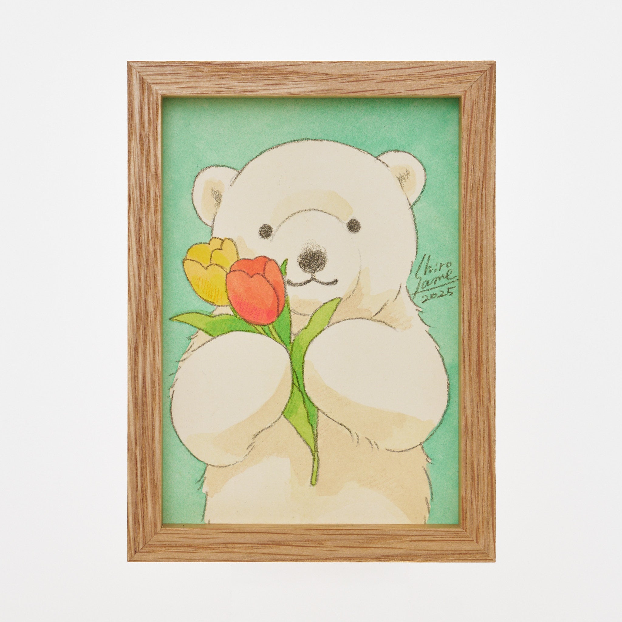 アクリル画　さすらうシロクマ アクリル画 さすらうシロクマ アクリル画 さすらうシロクマ